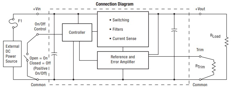 Application Circuit Diagram - Murata Power Solutions Okami™ OKI DC/DC Converters